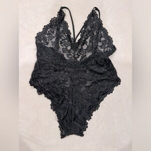 Sexy Black lace Teddy - L
